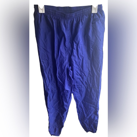 Nike Vintage 90s Gray Tag Windpants Track Pants Ankle Zip Unlined Purple Large - Picture 1 of 6